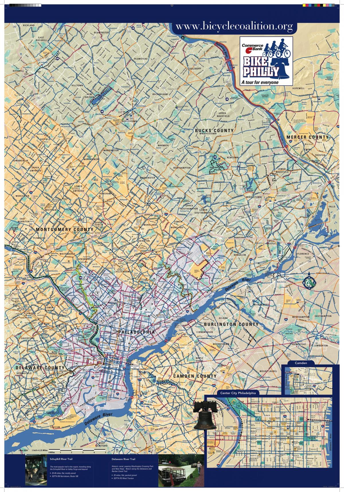 Philly bicikl mapu