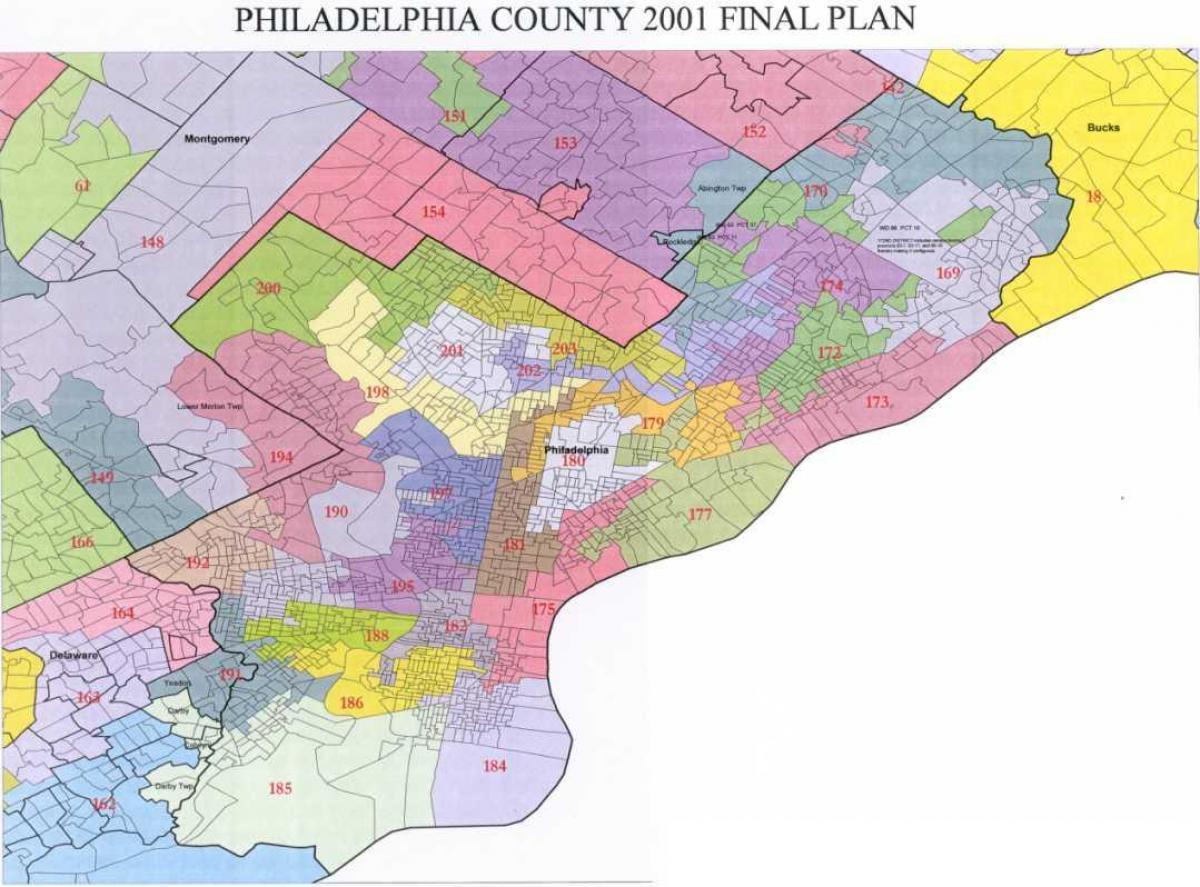 Philadelphia vijeća distriktu mapu
