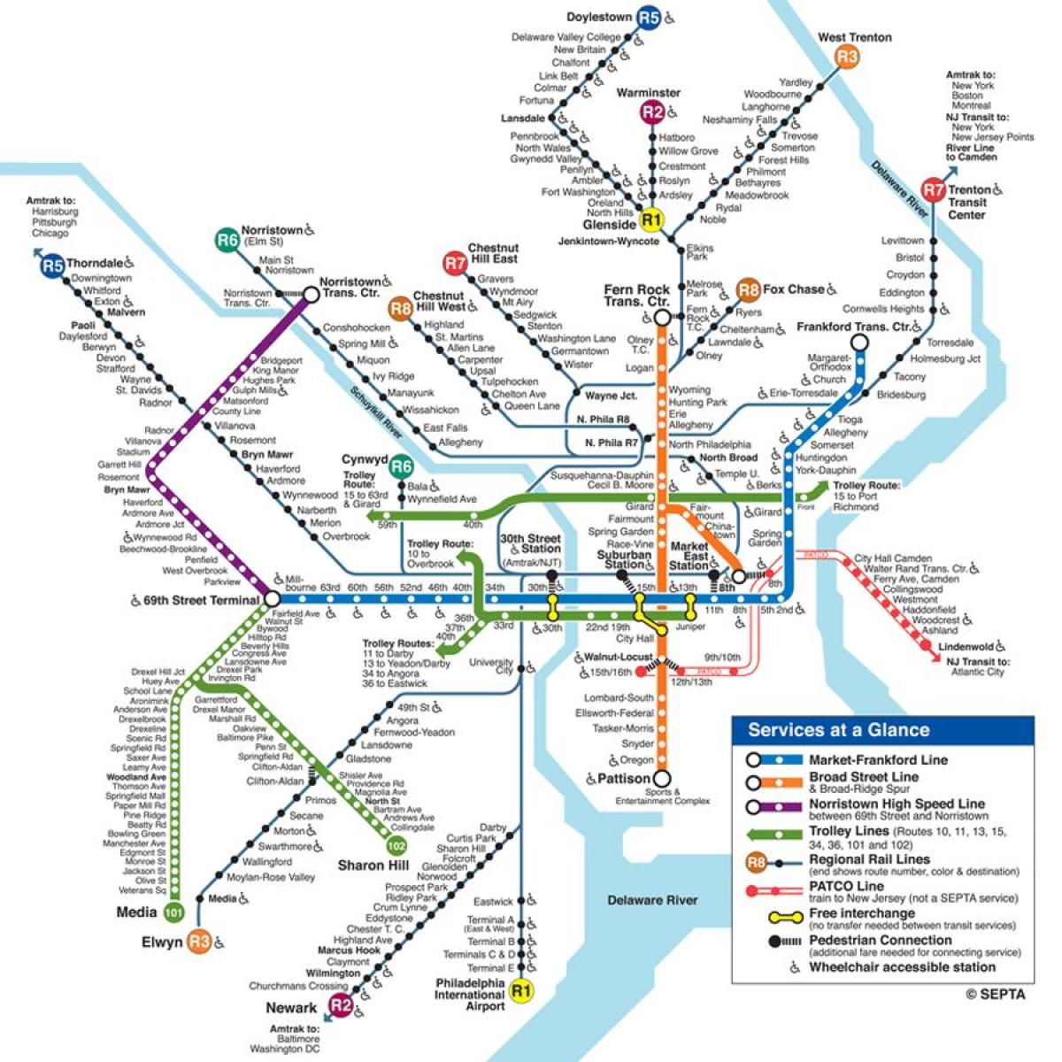 mapa Philadelphiji u podzemlje