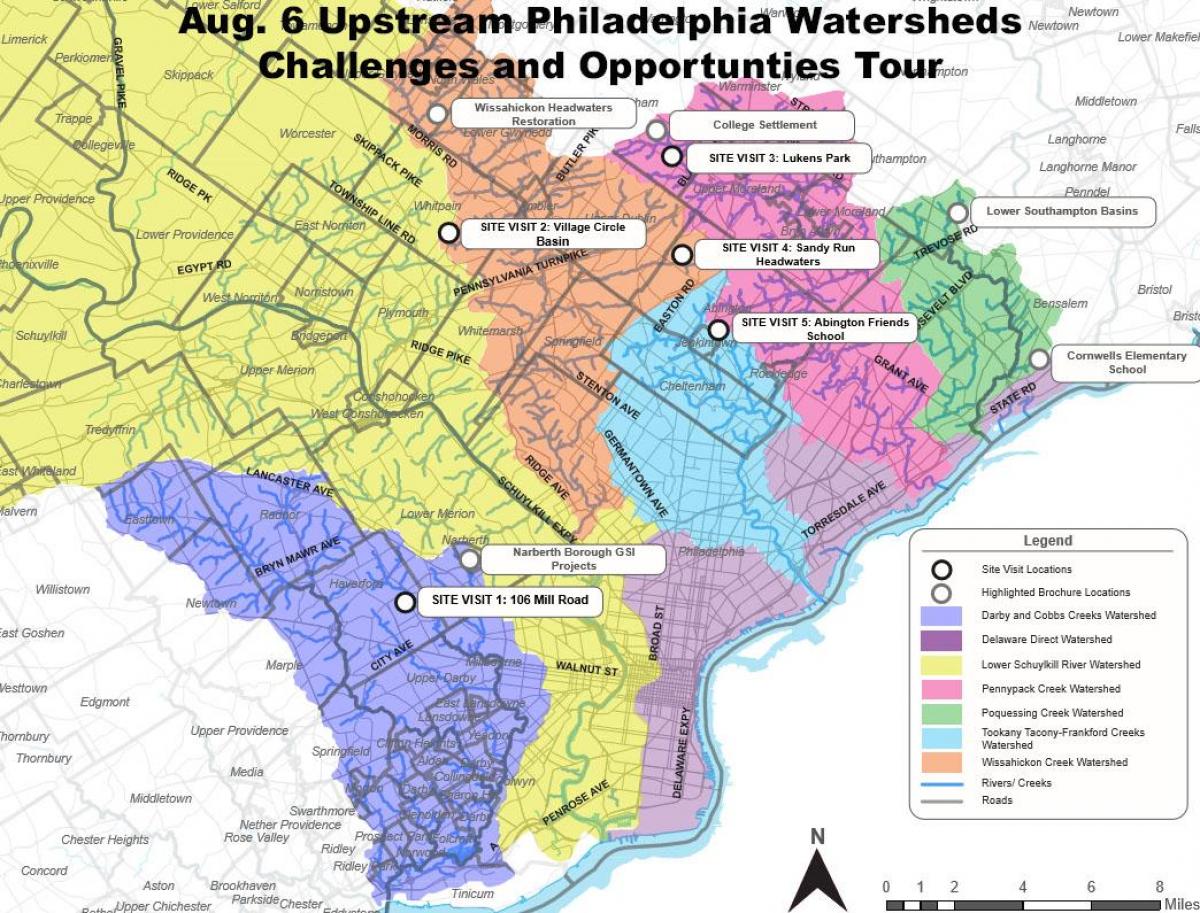 mapa Philadelphiji predgrađa