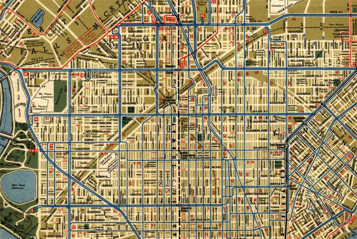 ulična mapa, Philadelphia