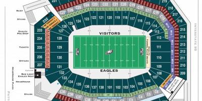 Philadelphia orlovi stadion mapu