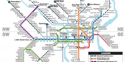 Metro mapu Philadelphiji